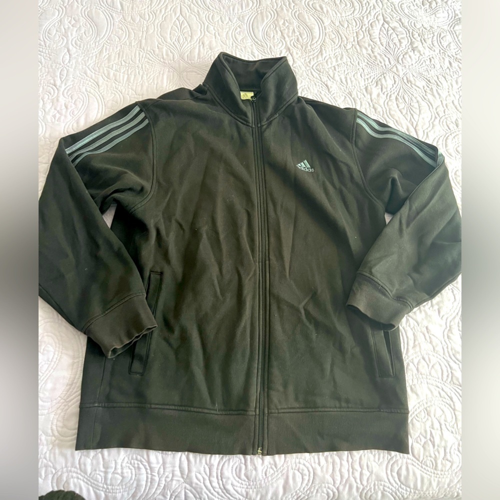 Adidas Men’s Full Zip Sweatshirt Size Large Black